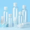 clear bottle with flip cap