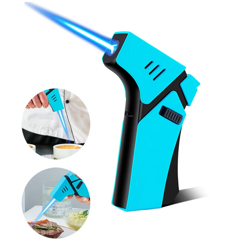 Wholesale Factory Custom Logo Multifunctional Windproof Kitchen BBQ Stove Refillable Mini Butane Jet Torch Lighters