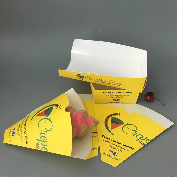 Disposable folding half boat box French fries box fried chicken Snack Catering Container  Food Packaging Square Box Degradable supplier