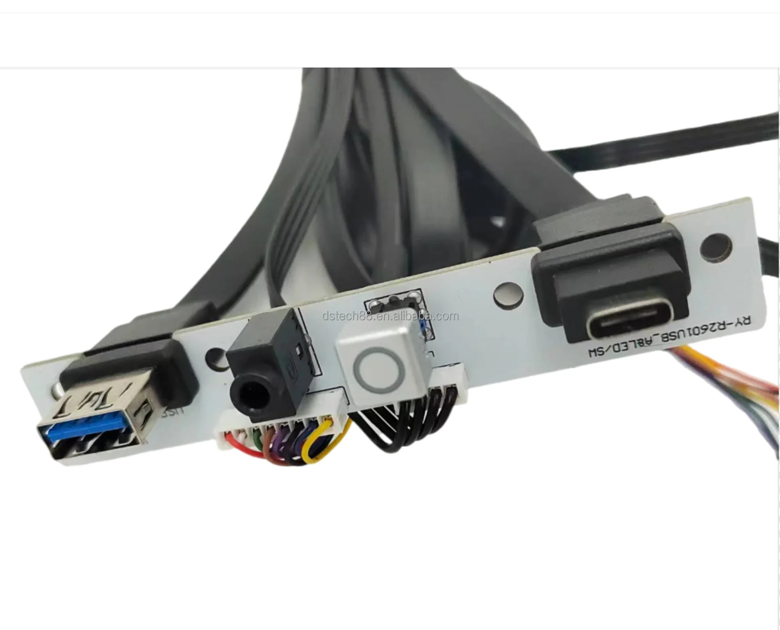 Pc Computer Case Pcb Front Panel Usb 3.0 Hd Audio Power Switch And Type C Port Cable Motherboard