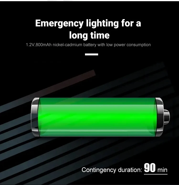 Indoor Adjustable Double Heads Rechargeable Emergency Light Fire Exit Sign Emergency Portable Light