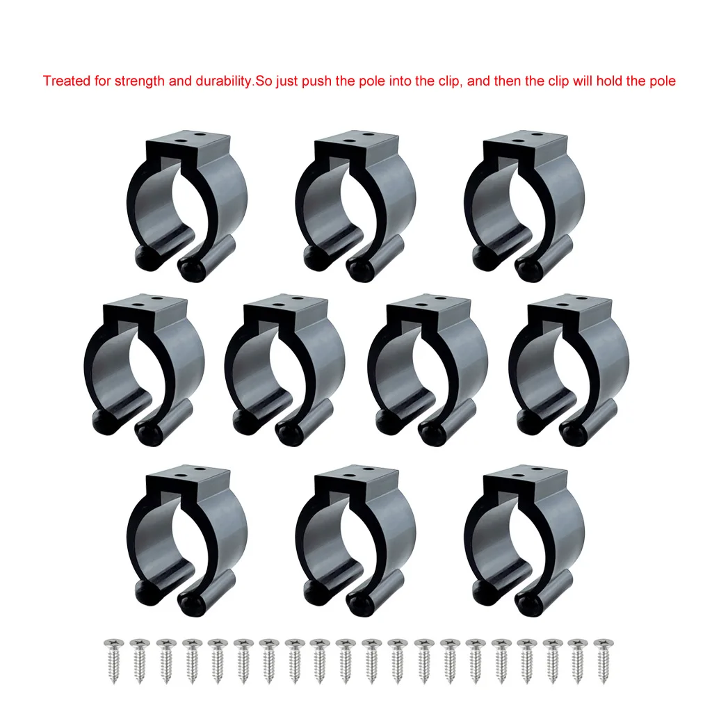 Nylon Portable Fishing Rod Clips Wall Mounted Organizer