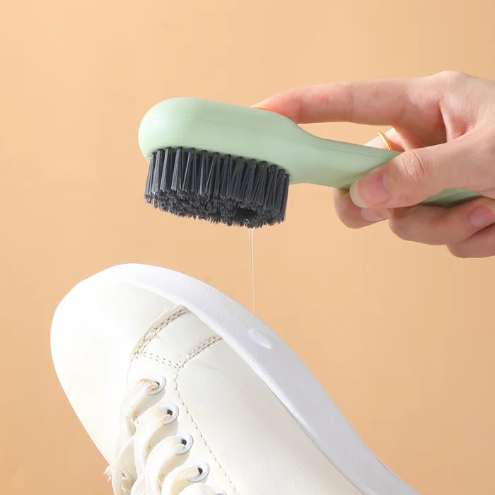 New Design Multifunctional Liquid Shoes Brushes with Dispenser for Washing Soft Clothes Sneaker Cleaning