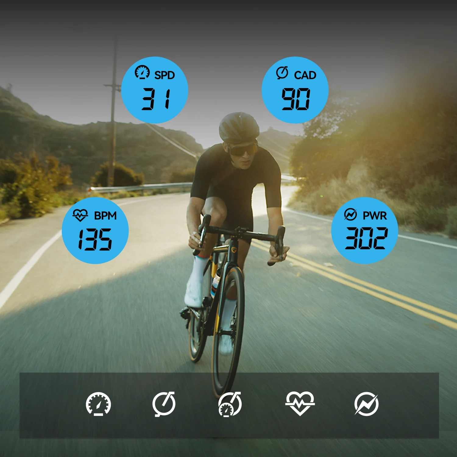GEIOD CC500 велосипедный компьютер GPS беспроводной Велосипедный одометр спидометр FSTN BLE5.0 водонепроницаемый BDS