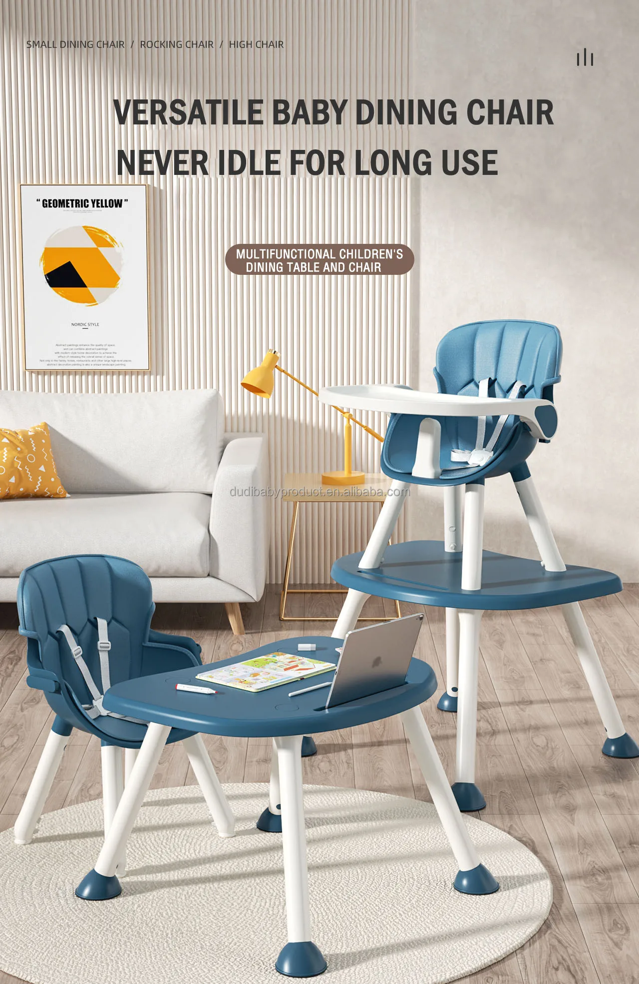 Best Quality Durable Baby 4 in 1 Dinning High Chair with Table