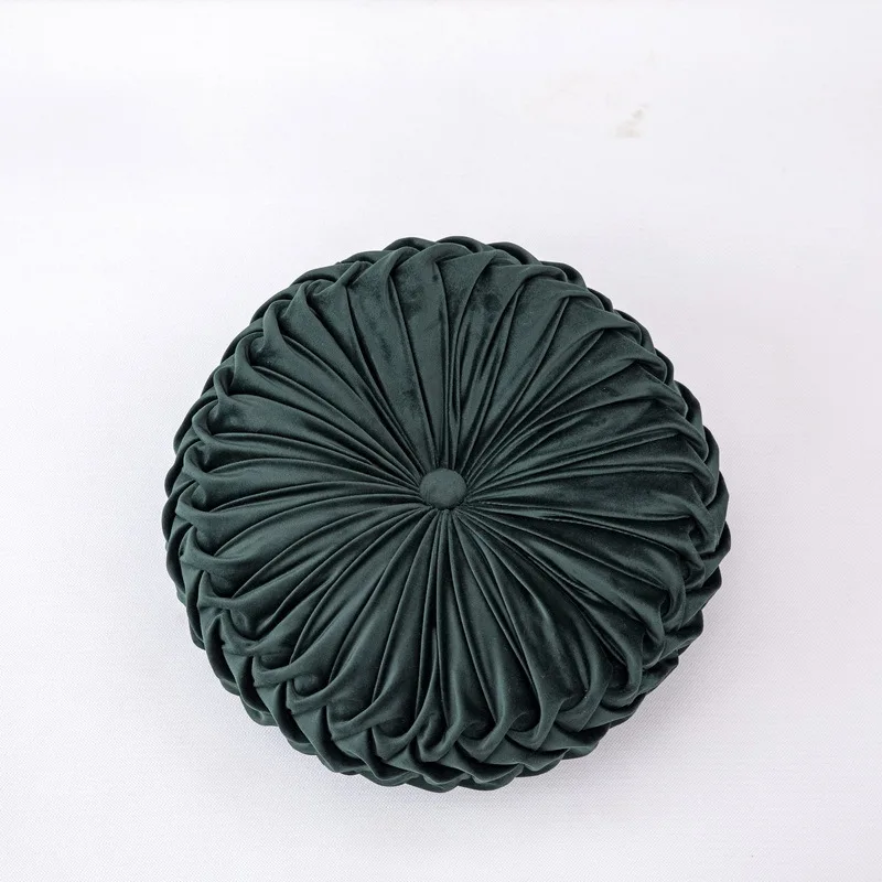 Handmade Ruffle Colorful  Large Pumpkin Round Foam Window Floor Seat Cushion