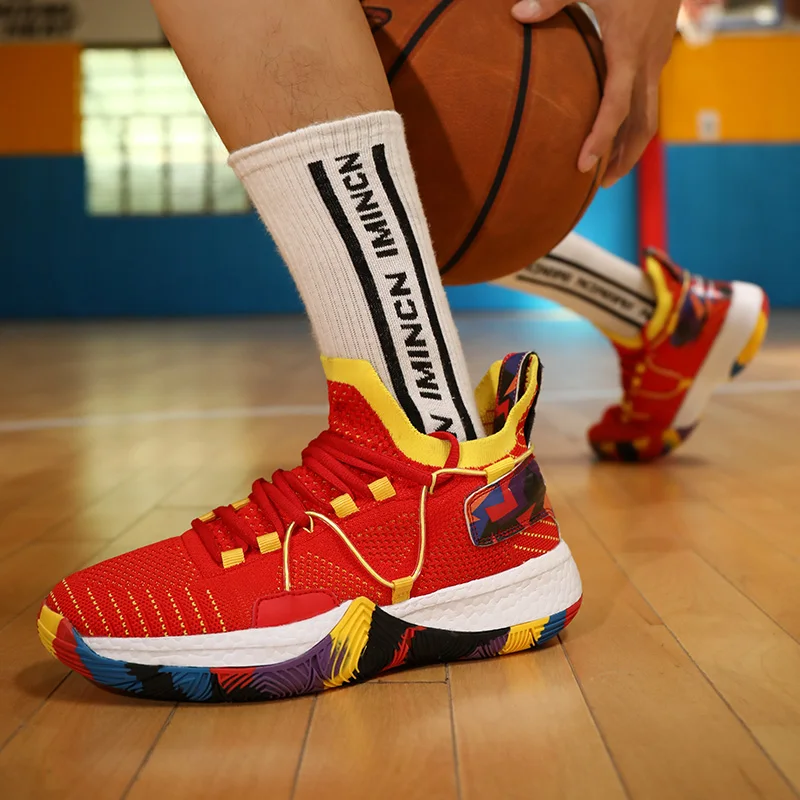 35-46 Men Basketball Shoes Mesh Breathable Cushion Sneakers Non-slip  Wearable Street Sports Shoes Gym Training Athletic Shoes