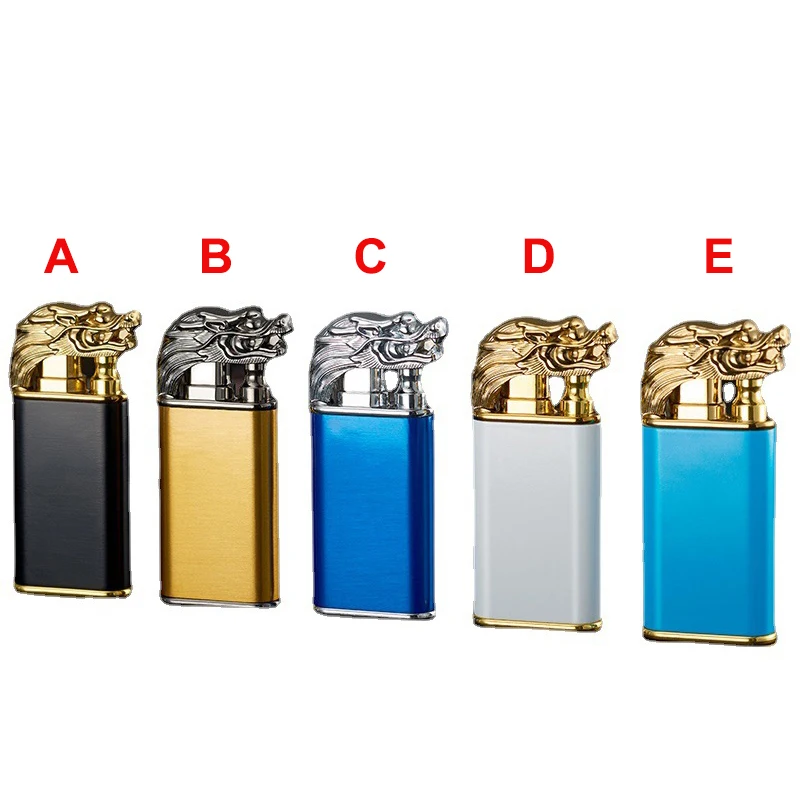 Chinese Dragon Lighter Double Flame Metal Cigar Torch Lighter Custom