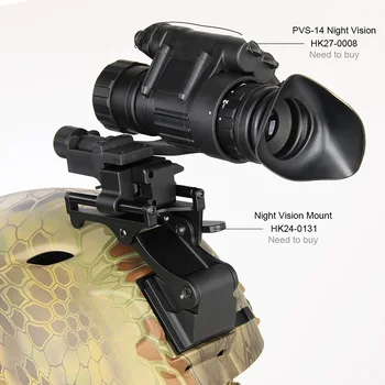 PVS-14 infrared night vision monocular hunting night vision scope with rail mount and helmet mount for sale