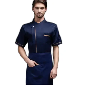 High Quality Modern Restaurant Uniform Jacket Chef Coat With Custom Logo for Kitchen Hotel Fashionable Bar Tops for Cooking