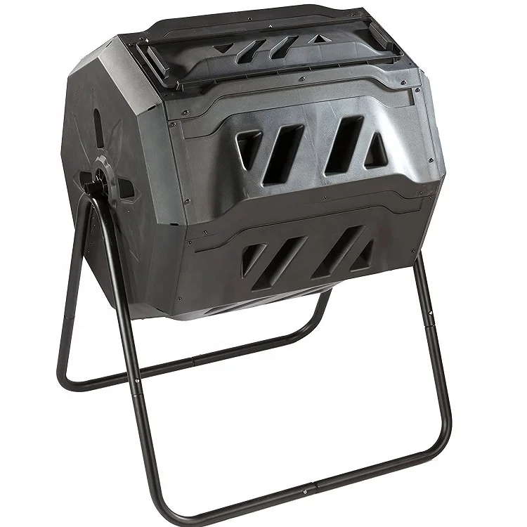 Garden Rolling 160l Compost Bin Tumbler Waste Tumbling Compost Barrel