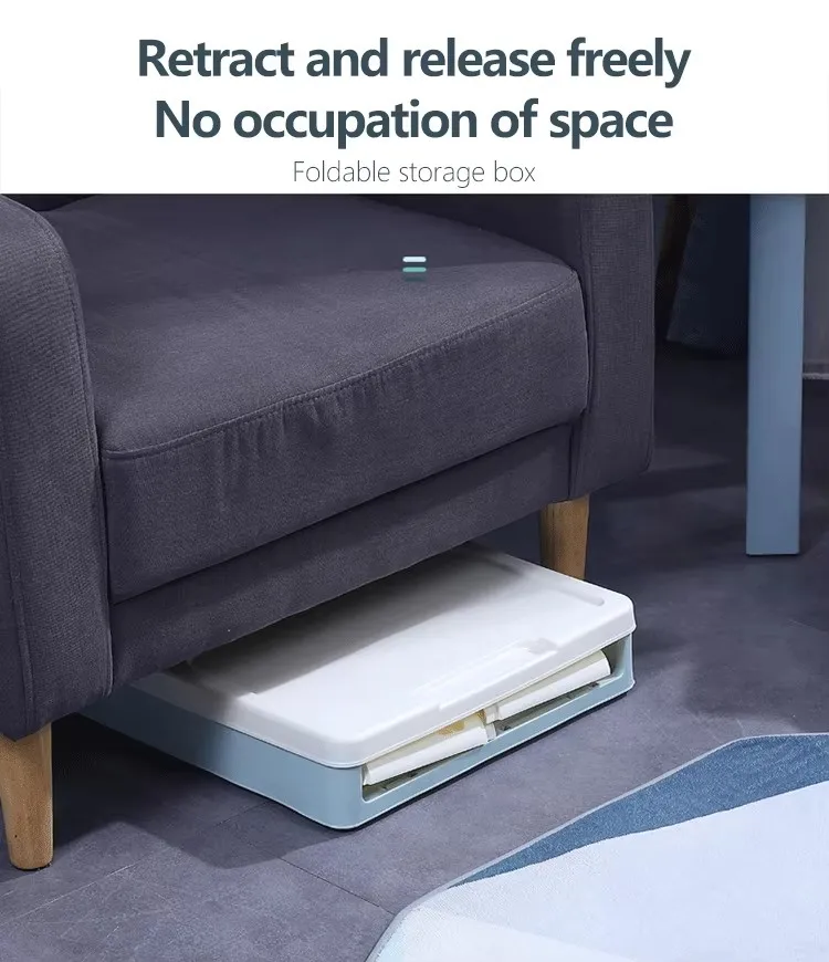 Compact Rectangle Office Organizer Stackable Foldable Storage Bin with Lid for Book Toy Clothing Sundries for Office Home Use details