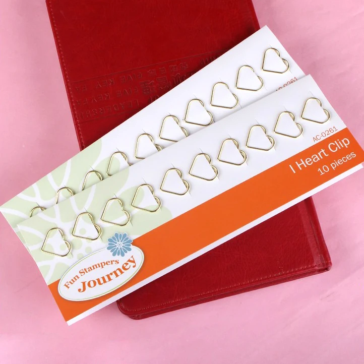Small Heart Shape Golden Paperclip