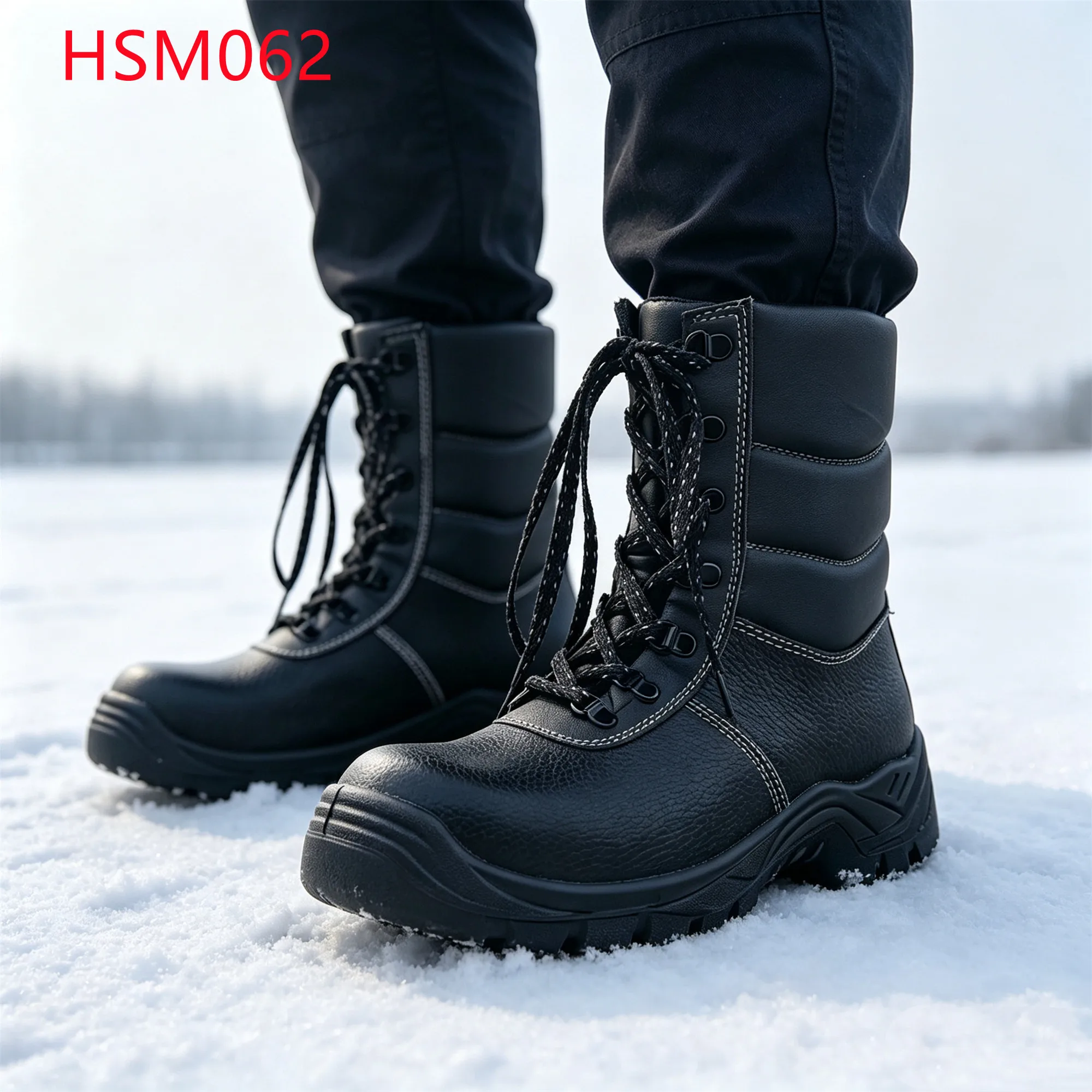 LXG,Northern Europe Combined Leather Hua Singh Combat Boots Glacier Training Against Minus 55 Degree Tactical Boots HSM062