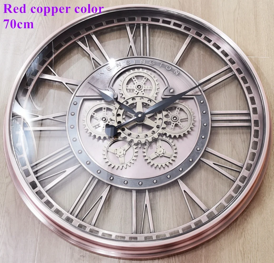 Orologio Da Parete Steampunk Con Ingranaggi Su Vinile - Design Industriale Vintage - Instant Karma Clocks