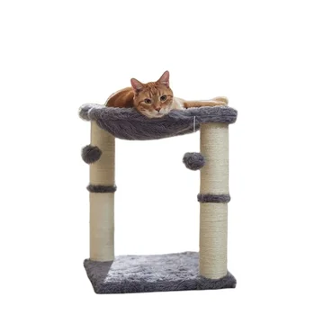 Discount Sale Multi-Cats Climbing Frame Solid Wood Extra Large Home Kitten Scratching Post for Indoor