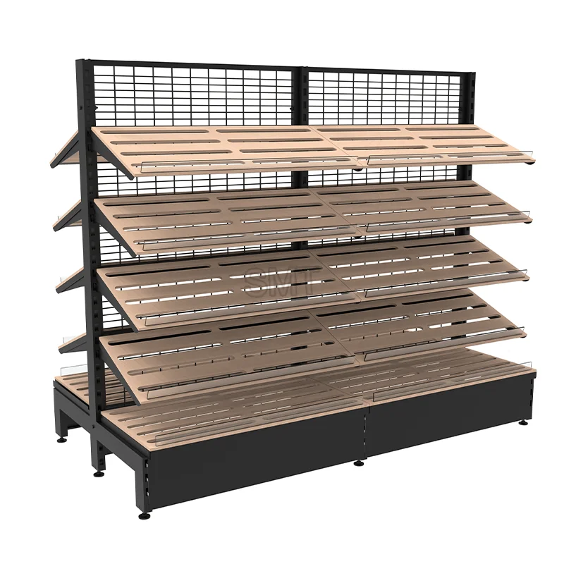 Metal Wooden Bread Display Stand - Custom Logo & Heavy Duty
