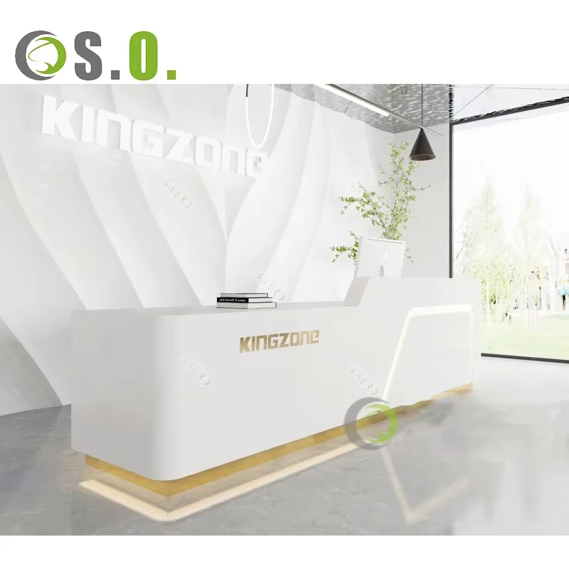 Customer Service Counter Design Solid Surface Reception Counter Office Reception Desk Reception Desk Counter