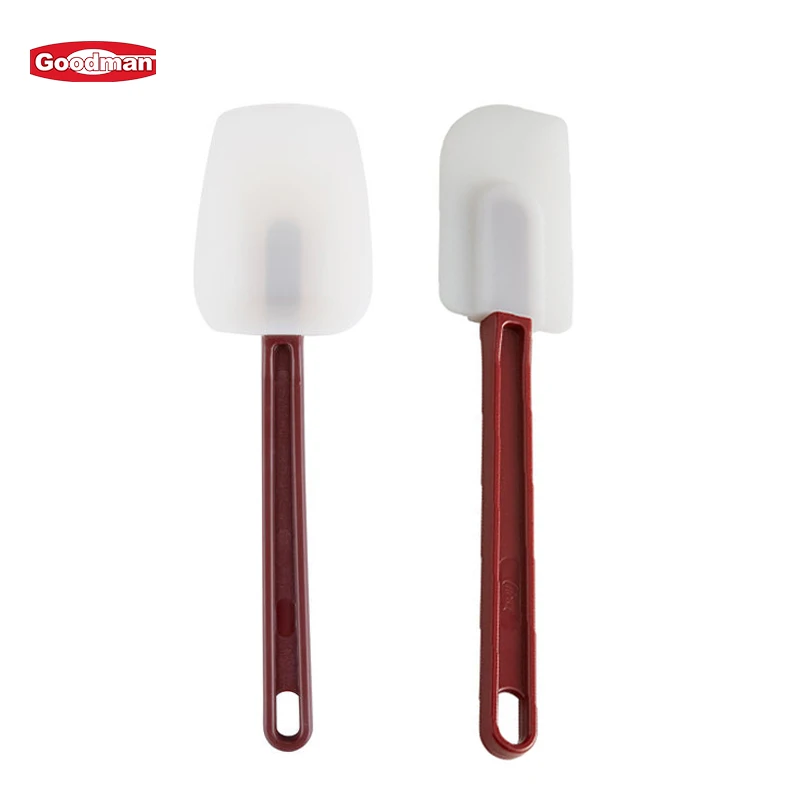 Wholesale commercial baking accessories 10/ 14/ 16 inch  plastic handle silicone kitchen rubber spatula supplier