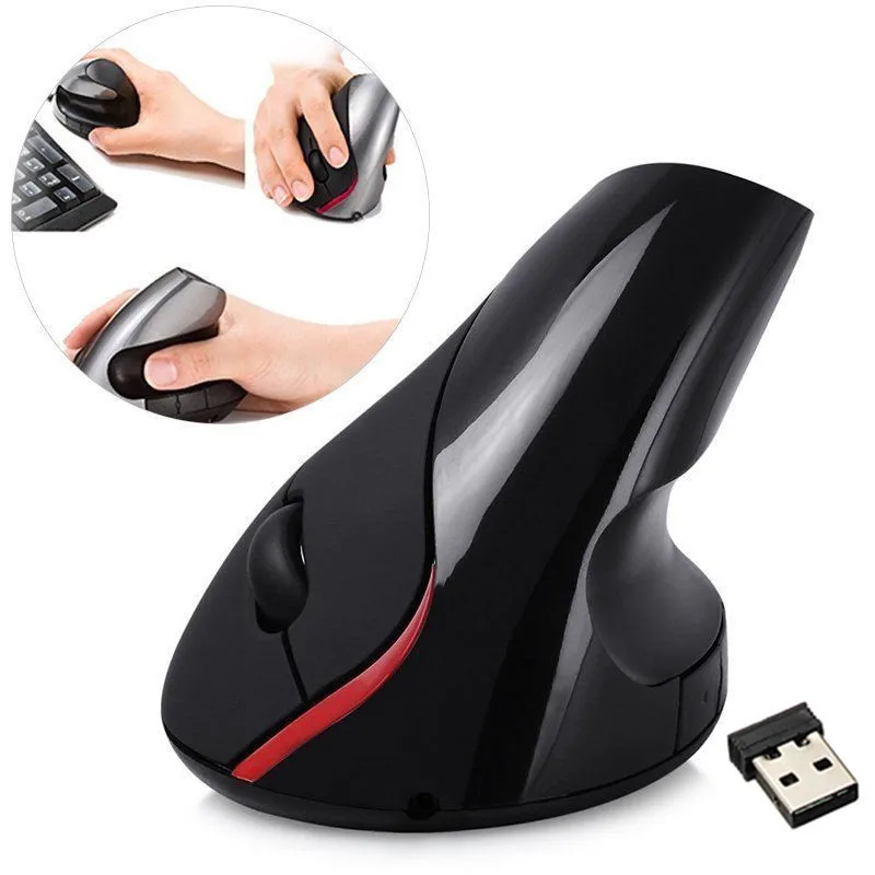 2.4Ghz Wireless Optical USB Vertical Gaming Mouse Ergonomic Game Mice Mouse 
