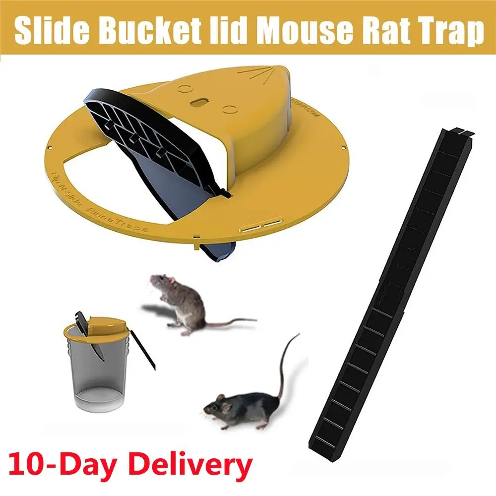 Mouse Trap Flip And Slide Bucket Lid Mice Rat Trap For Indoor Outdoor ...