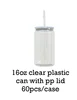 Lata transparente con tapas de PP 60 unidades 16PPCAN