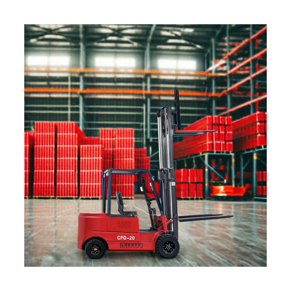 2024 new model factory price cheapest small electric forklift truck 2tons portable 3m 4m 5m with lithium ion battery for sale