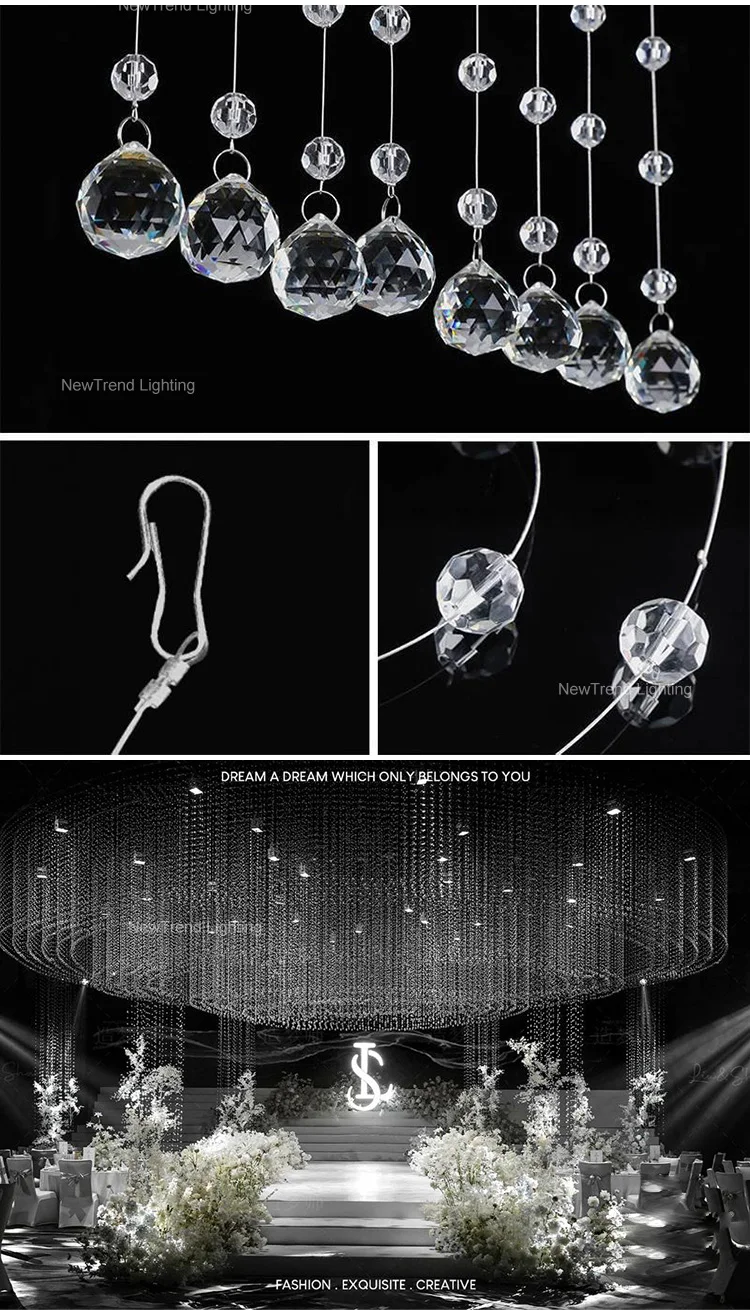 cpl 189 luxury design indoor decoration wedding hall hotel lobby villa custom modern led chandelier-4