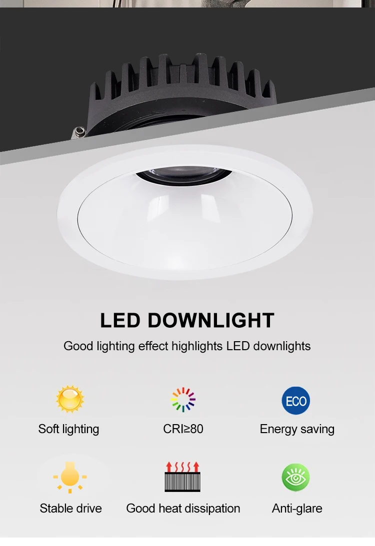 Corrosion Resistant 10W Ceiling Light Recessed Spot Light Adjustable Angle LED Spot Light LED Downlight