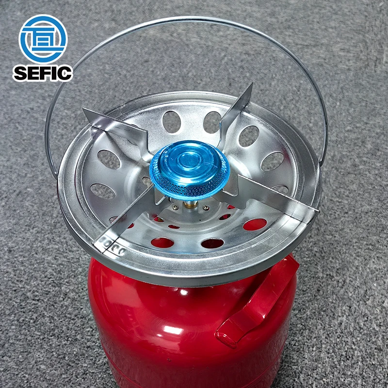 Customized Colored Logo Print Single Burner Lpg Gas Stove for 3kg Cylinder Portable for Camping