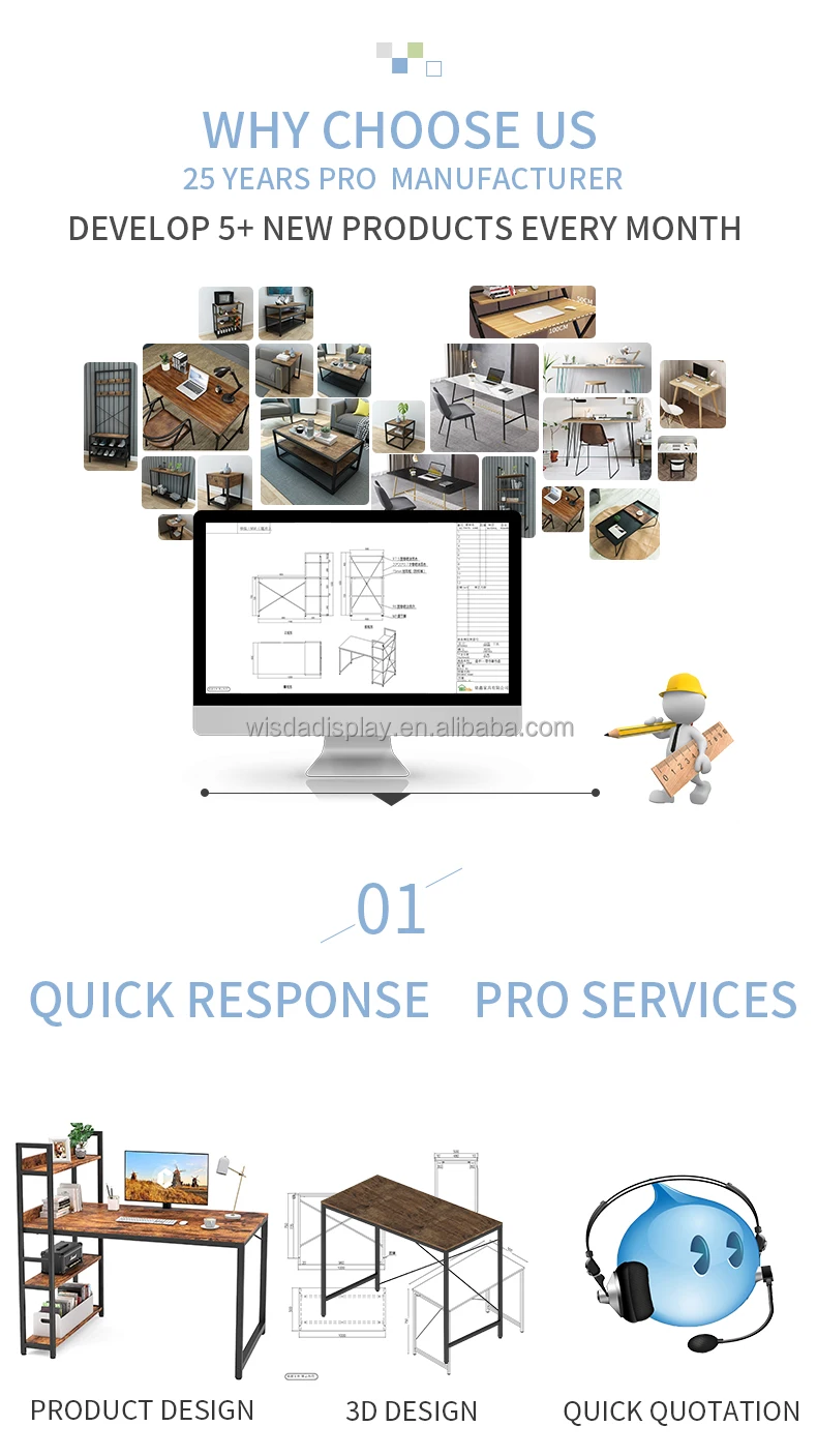 2021 hot sale industrial design dressing able  study desk computer desk with 2 drawers factory direct sale