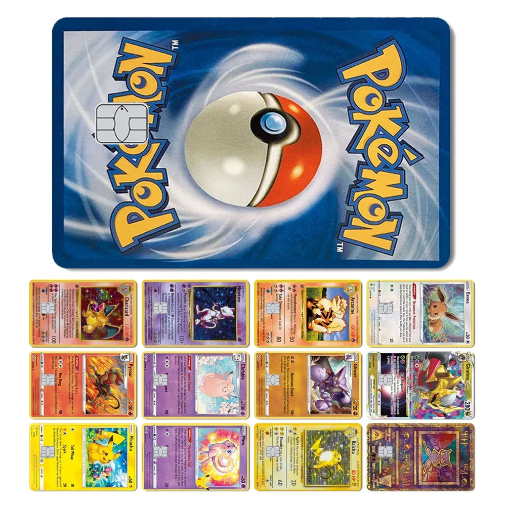 Kingareal Manufacturer Wholesale Original 3M Vinyl Skin Cover Charizard  Gangar Poke Mon Custom Credit Card Sticker