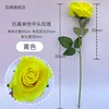 Yellow single-stem medium-sized rose