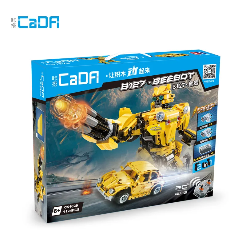 CADA C51029 Beebot Robot Remote Control Truck Building Blocks Toys for Gifts Building Toys