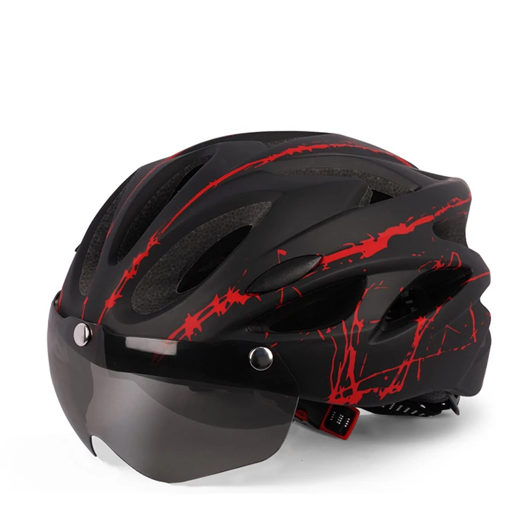 cycle helmet with glass