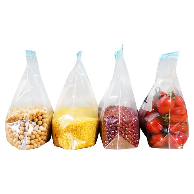 Reusable sealed zipper bags for fresh food or liquid, plastic freezer bags, slide ziplock bags