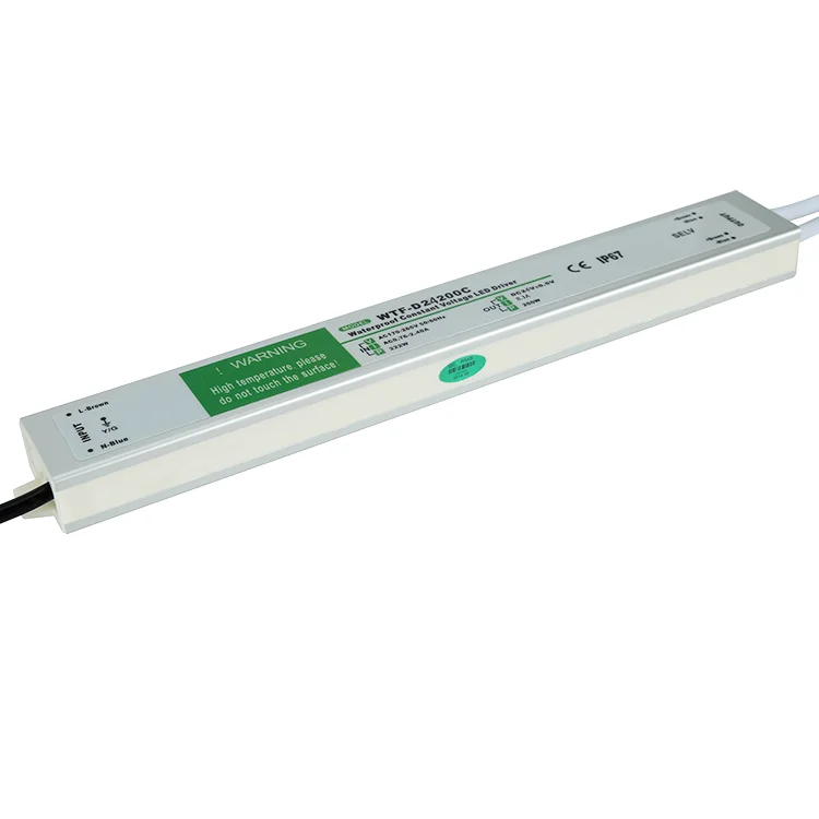 Slim Design IP67 Waterproof  DC 24V 200W SMPS DC 12V LED Switching Power Supply for LED Strips Mirror Light Cabinet Light