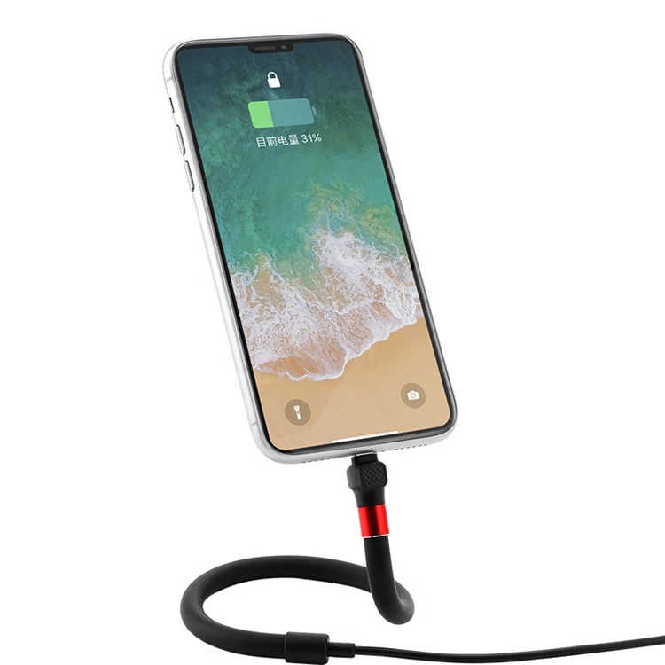 Flexible Date Cable  Lazy Bracket USB  Male to Female Extension Gooseneck Flex Metal Stand Cable