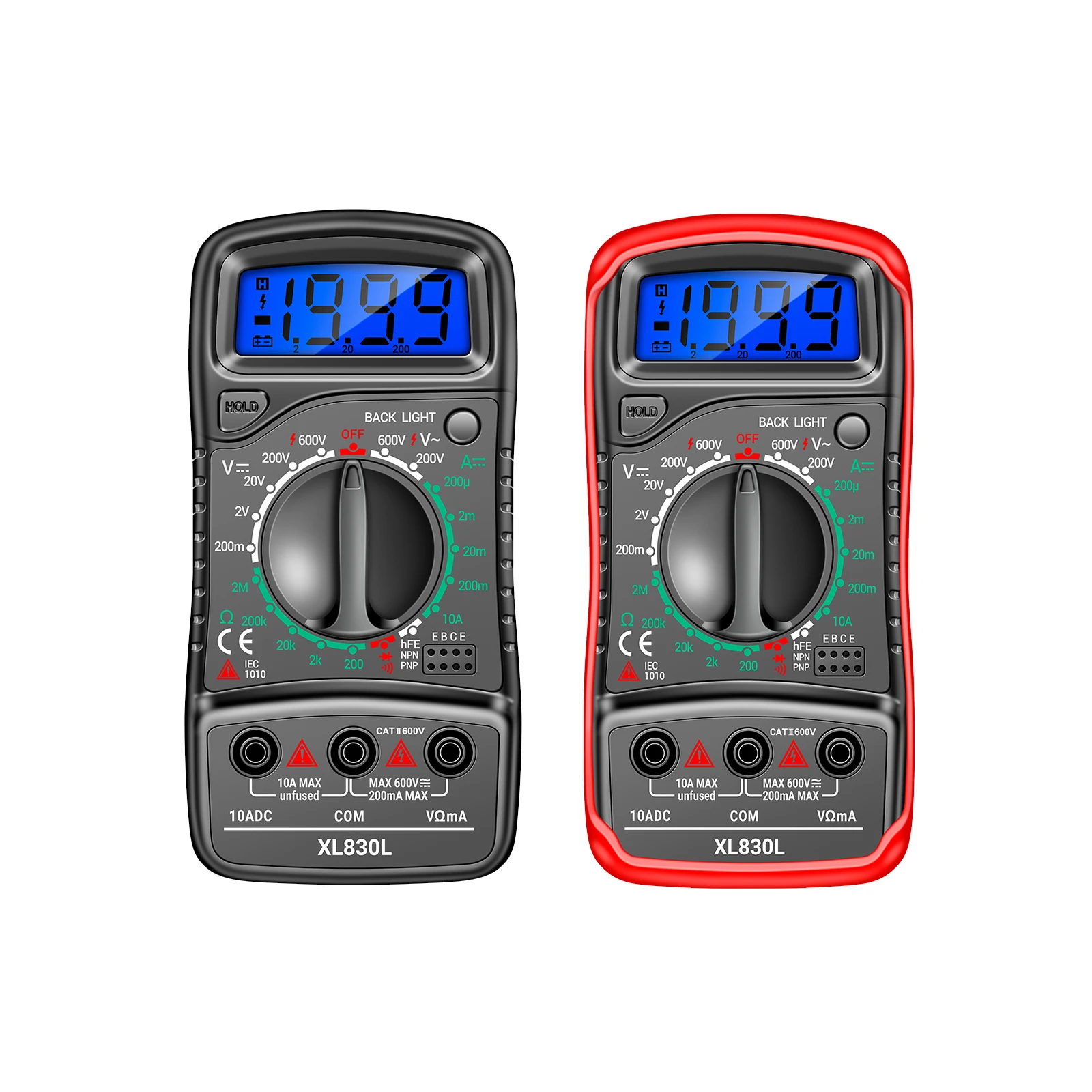 For ANENG XL830L Digital LCD Pocket Multimeter Professional Electric Voltmeter Ammeter Fuse AC/DC/ OHM Tester