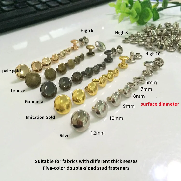 Заводская заклепка разных цветов и размеров металлическая железная для украшения одежды