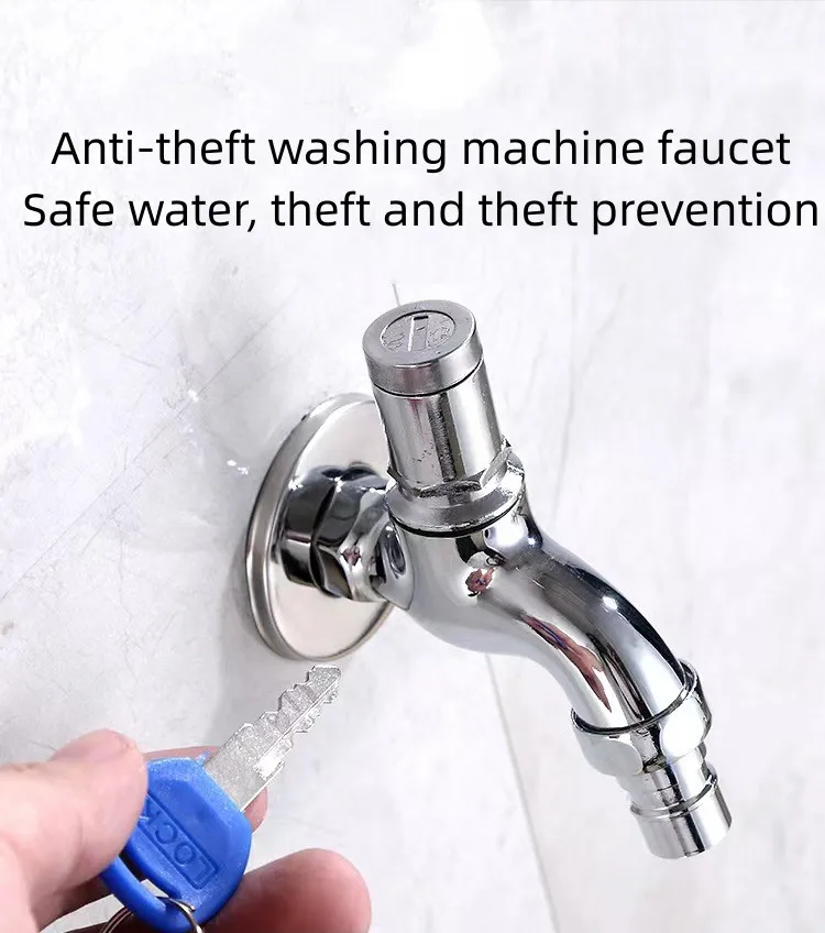 Factory Wholesale Zinc Alloy Washing Machine Faucet Polished Chrome Portable Faucets Home User