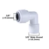 Rosca macho de 3/8" (9.52mm) a 3/8"