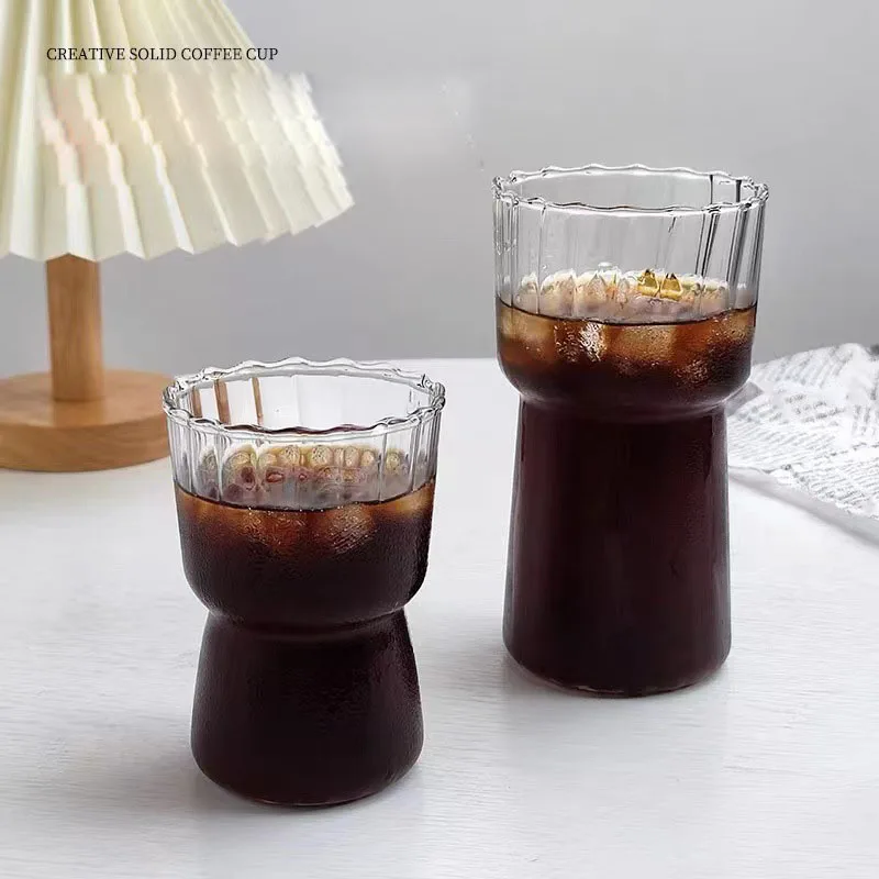 Glass Water Cup Manufacturer Creative Clear Glass Ice Cream Glass Cup