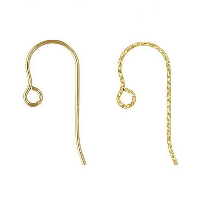 High Quality Jewelry Findings 14K Gold Filled Pattern Earring Hook Ear  Hooks For Earring Making