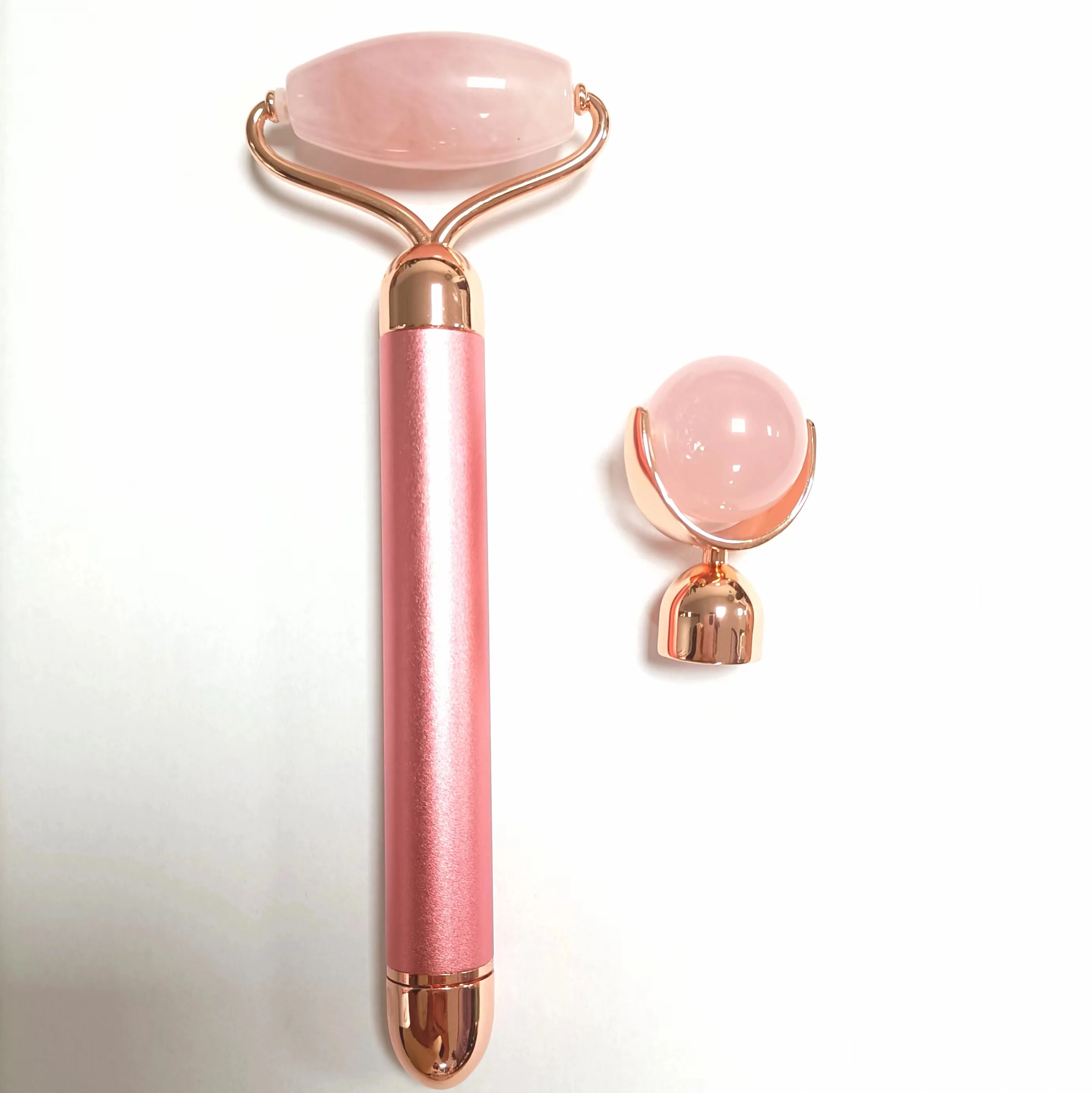 amazon Best Seller High Quality Facial Massager Vibrating Electric Rose  Quartz Facial Massage Roller Jade Stone