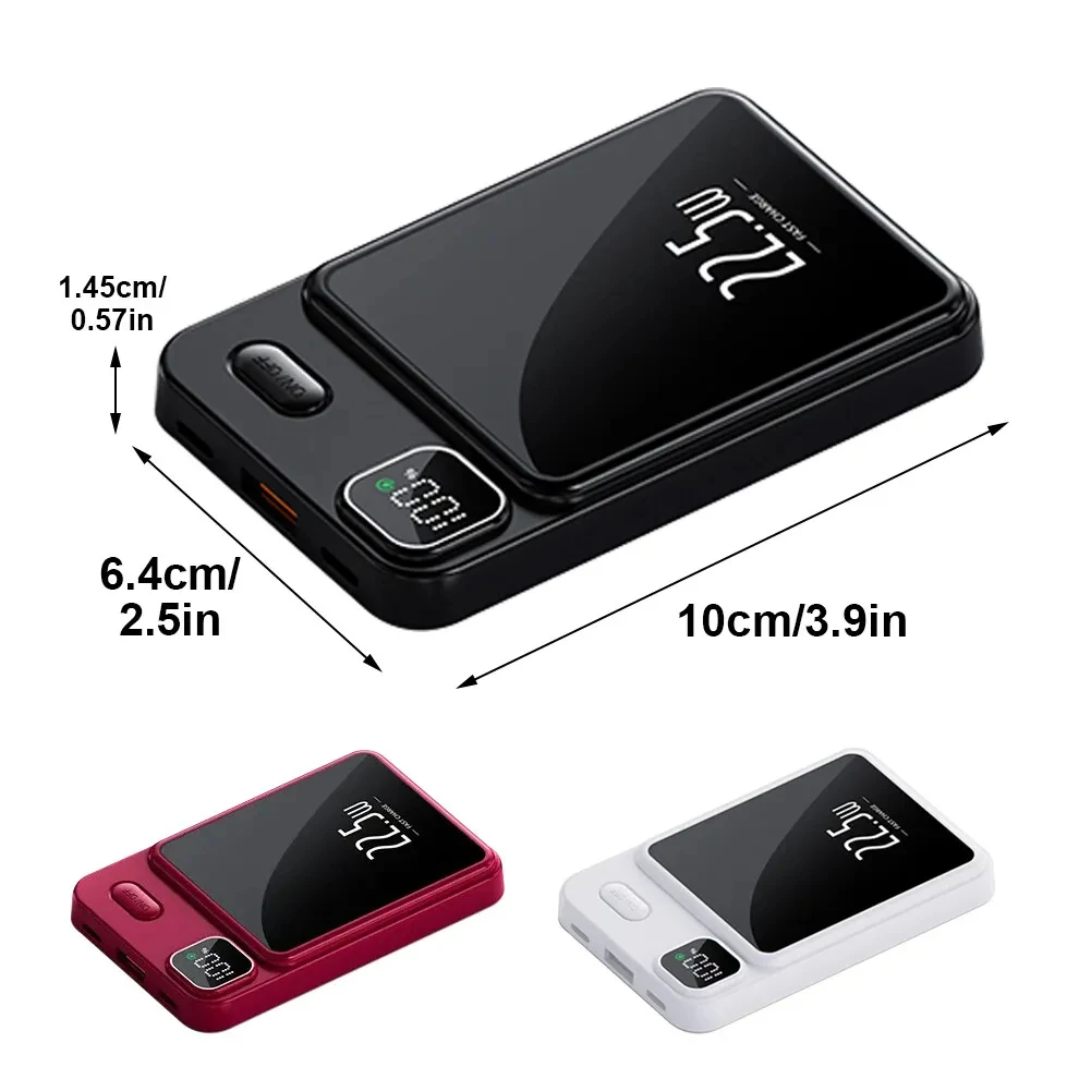 min Magnetic Wireless Charging Power Bank Manufacturer 5000mah 22.5w Outdoor Power Bank Wireless Charger Battery Pack Powerbank