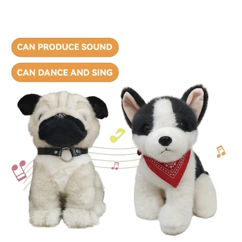 OEM ODM Custom Night Dog Plush Toy for Children Breathable Vocalization for Device Sleeping Mesh Lining Baby Gift