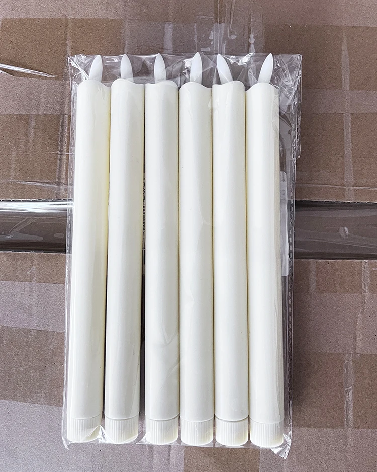 Holiday Party Lighting Flameless Led Taper Candles With Moving Flame