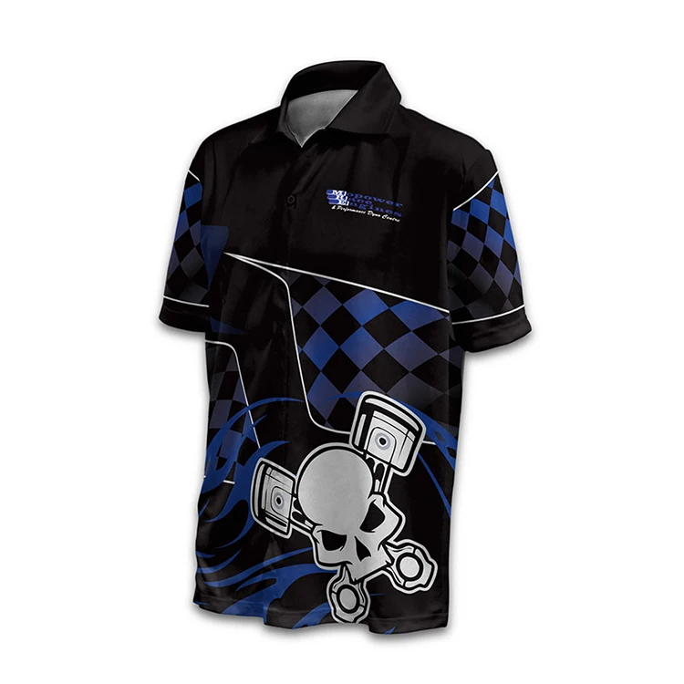 Cheapest Latest Design Blank Custom Pit Crew Shirts With Zip Wholesale