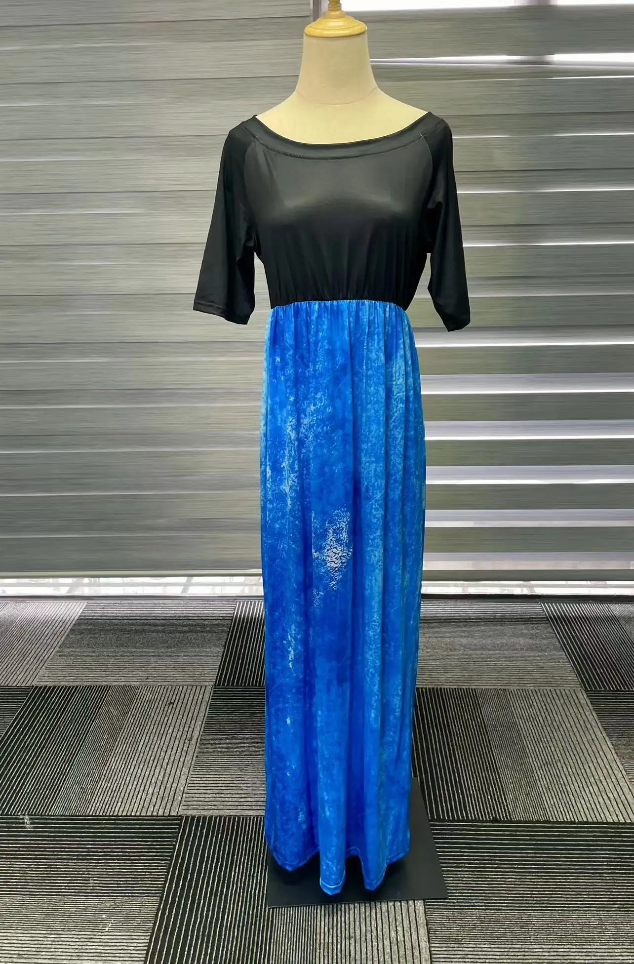Dropshipping Tapa Polynesian Tonga Tribal Design Long Hawaiian Dress Large  Size Crew Neck Half Sleeve Dresses Women Lady Elegant
